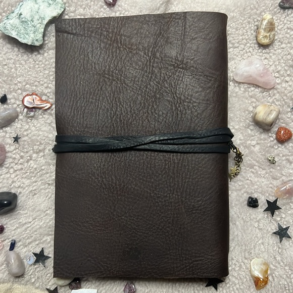 Hand Crafted Hand Made Laser engraved Leather Journal with Sun and Moon Design - Picture 3 of 12